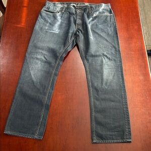 John Varvatos Men's Dark Gray Straight Jeans